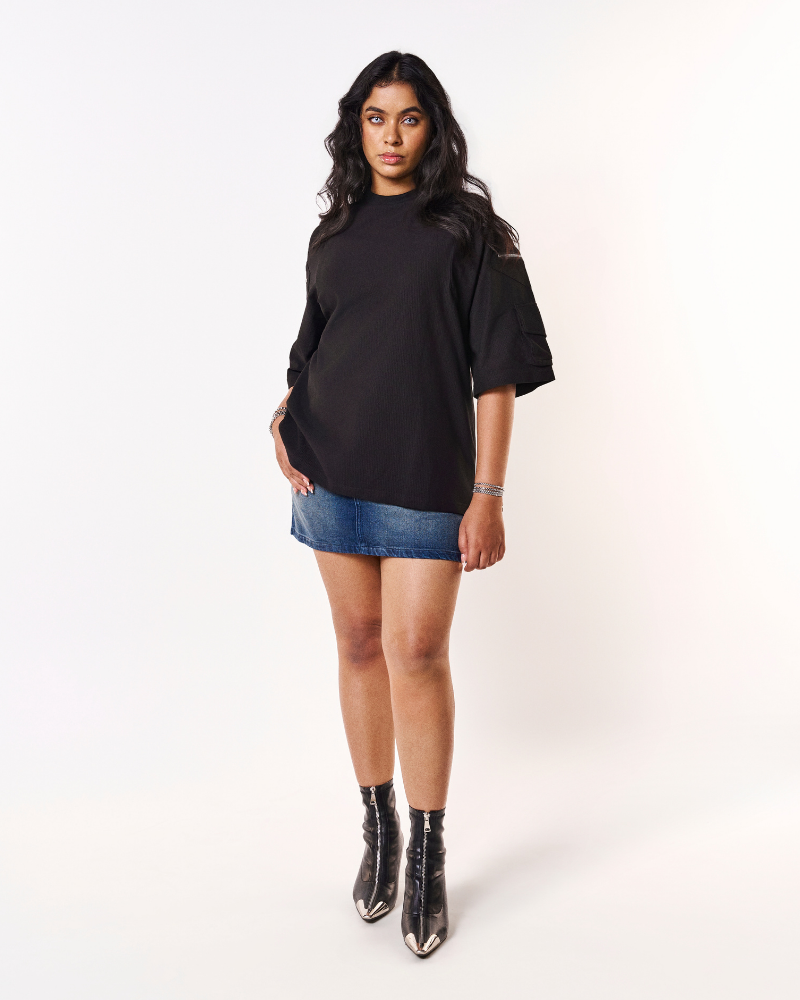 Utility Oversized T-shirt - Black