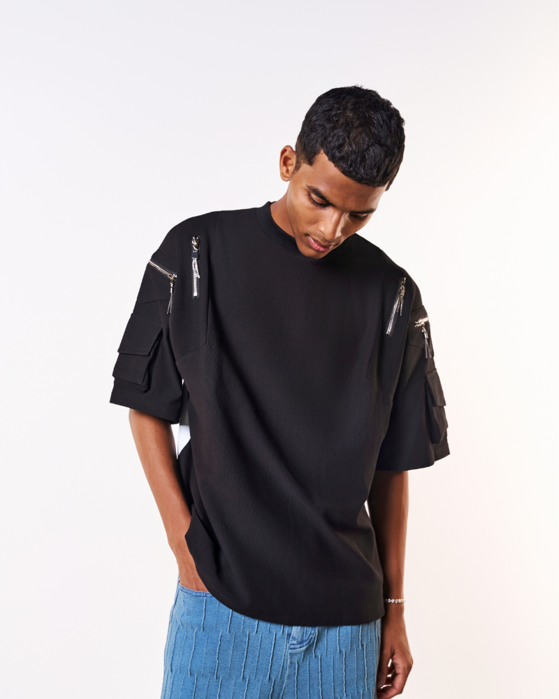Utility Oversized T-Shirt - Black