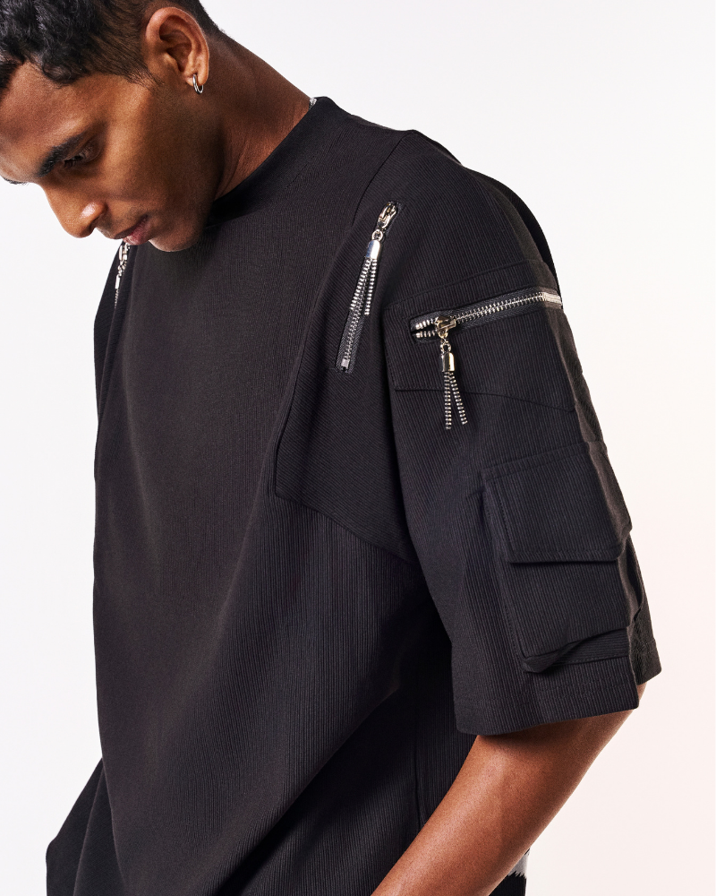 Utility Oversized T-Shirt - Black