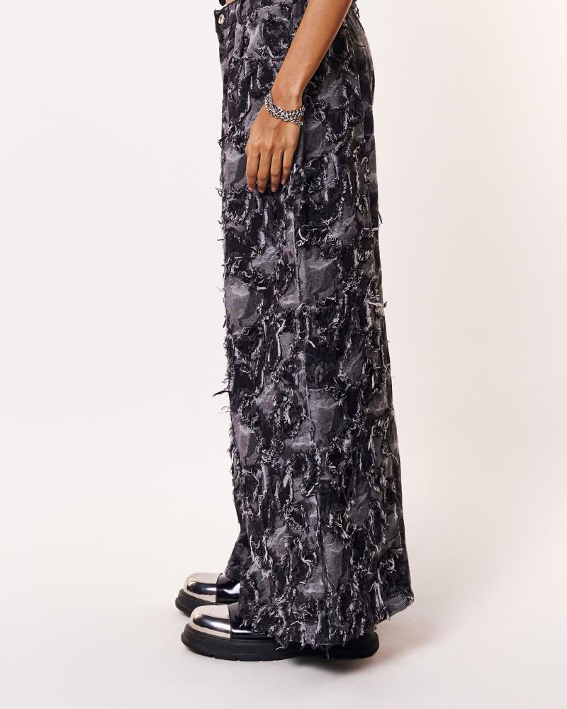 Phases of Moon' Raw Denim Oversized Jeans