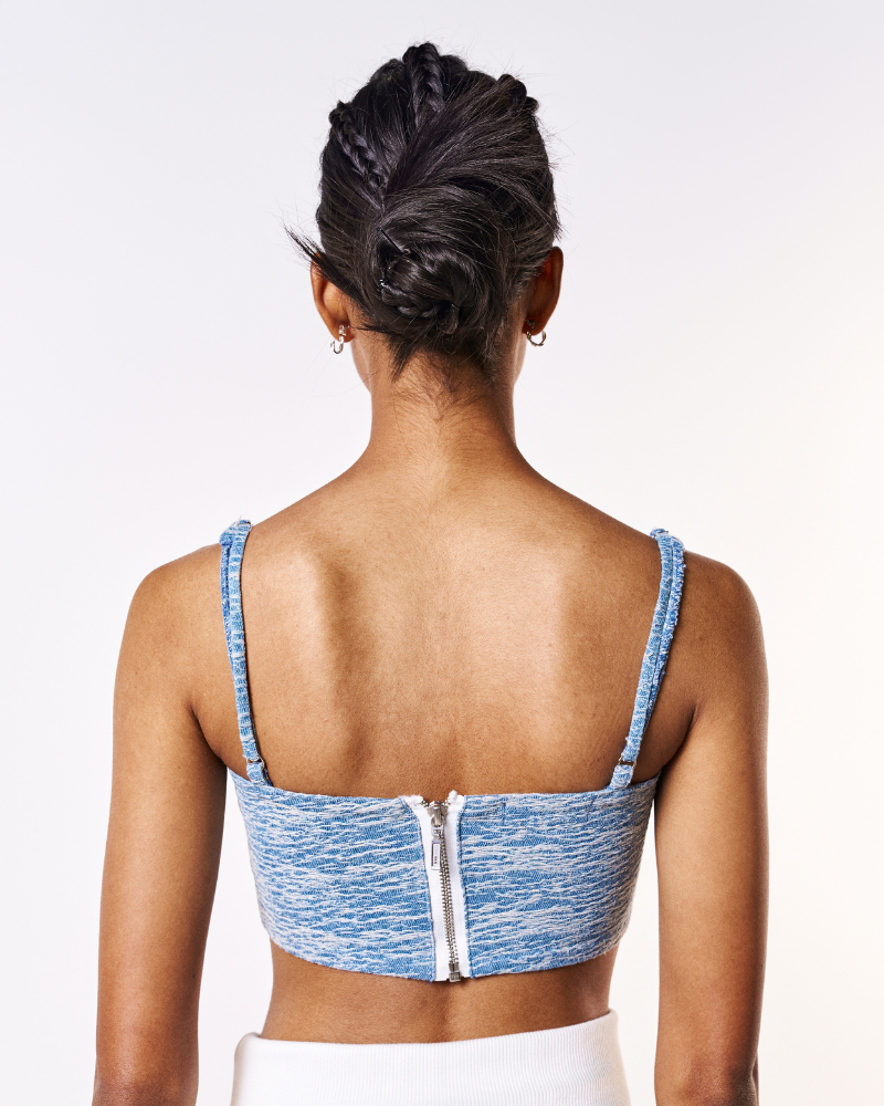 GHOST WASH DENIM BRA