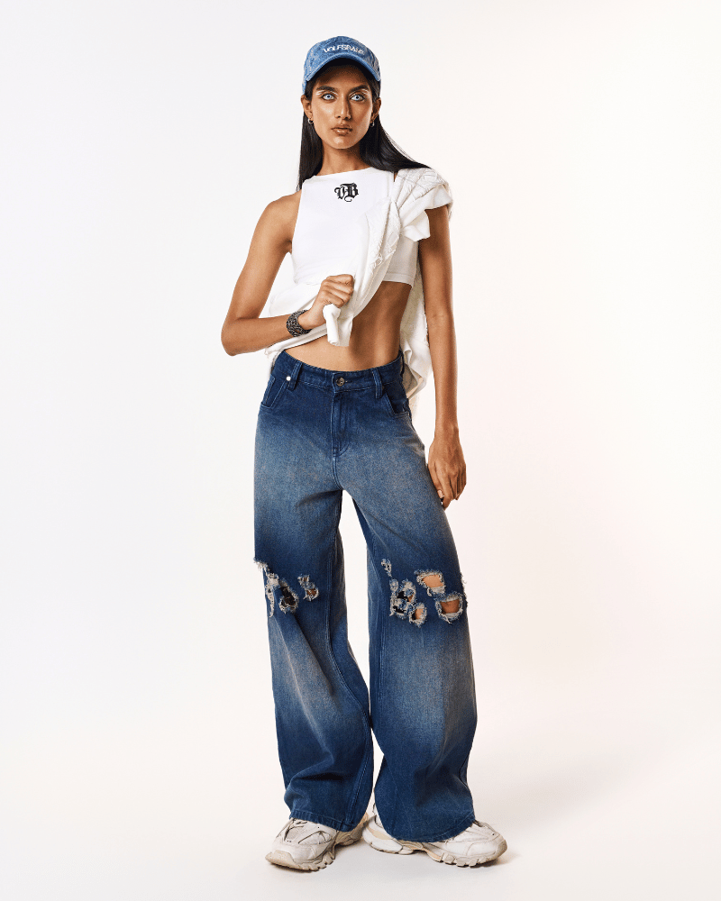 DIRTY KNEES [BAGGY DENIM]
