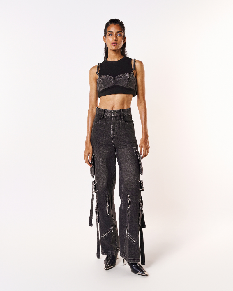 Nightfall Pullover Crop [Black]