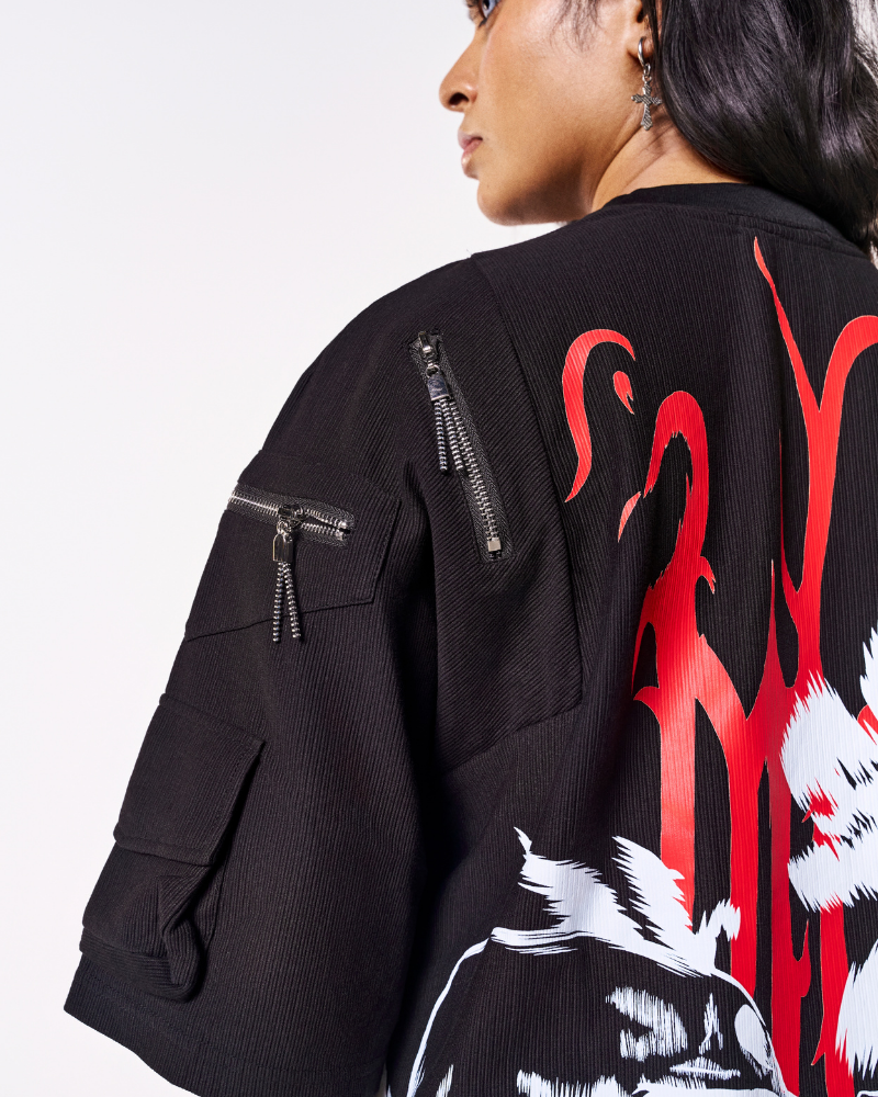 Utility Oversized T-shirt - Black