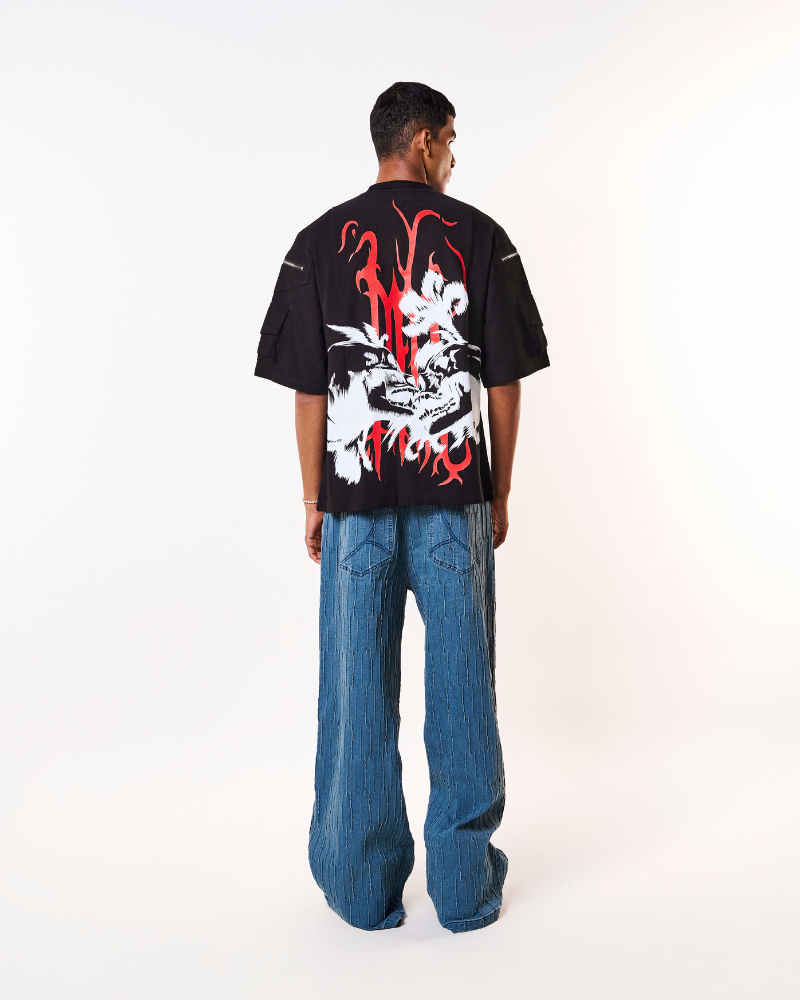 Utility Oversized T-Shirt - Black