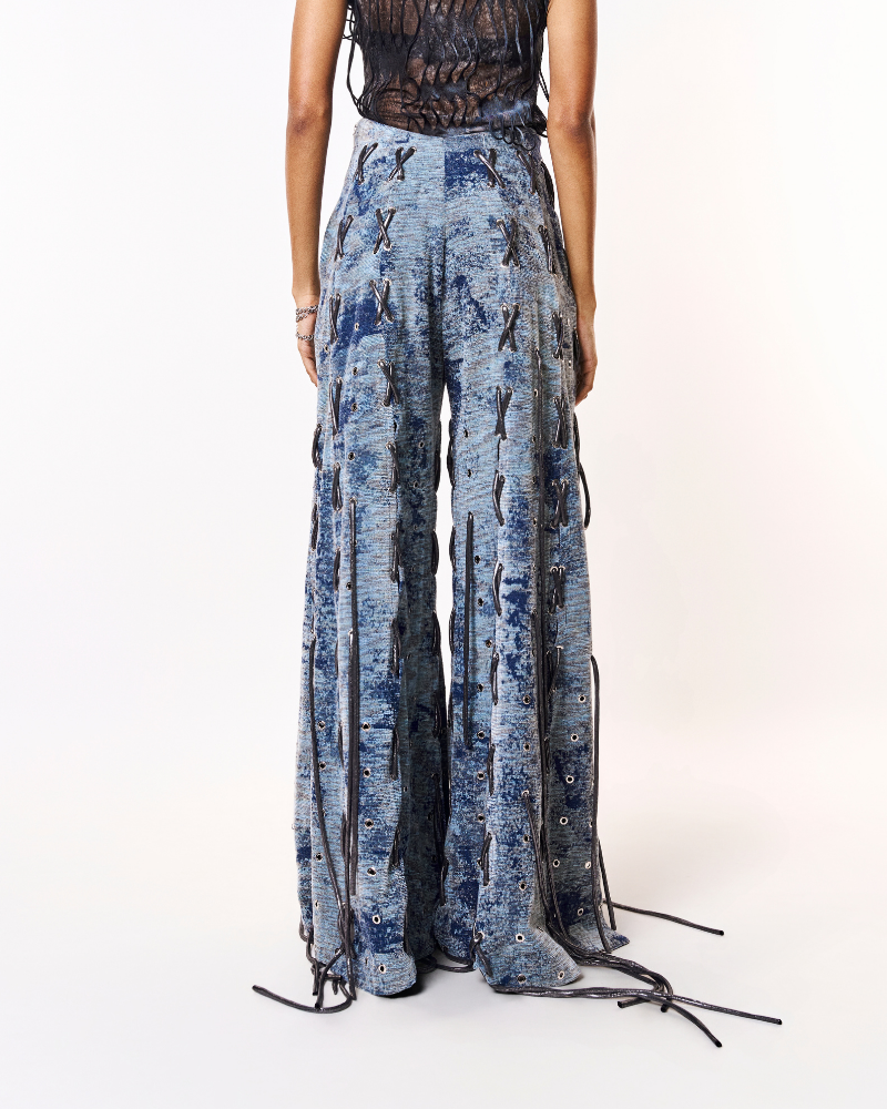 Drawstring Denim Pants [Wide Leg]