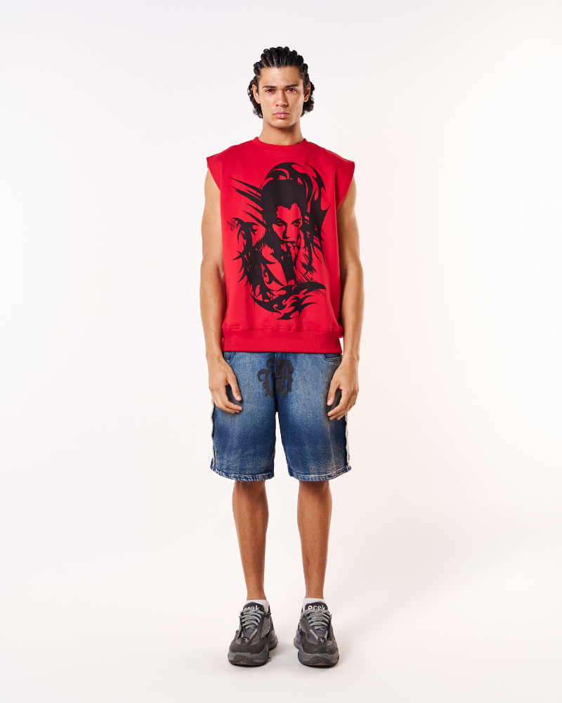 Phantom Oversized Sweatshirt- Red
