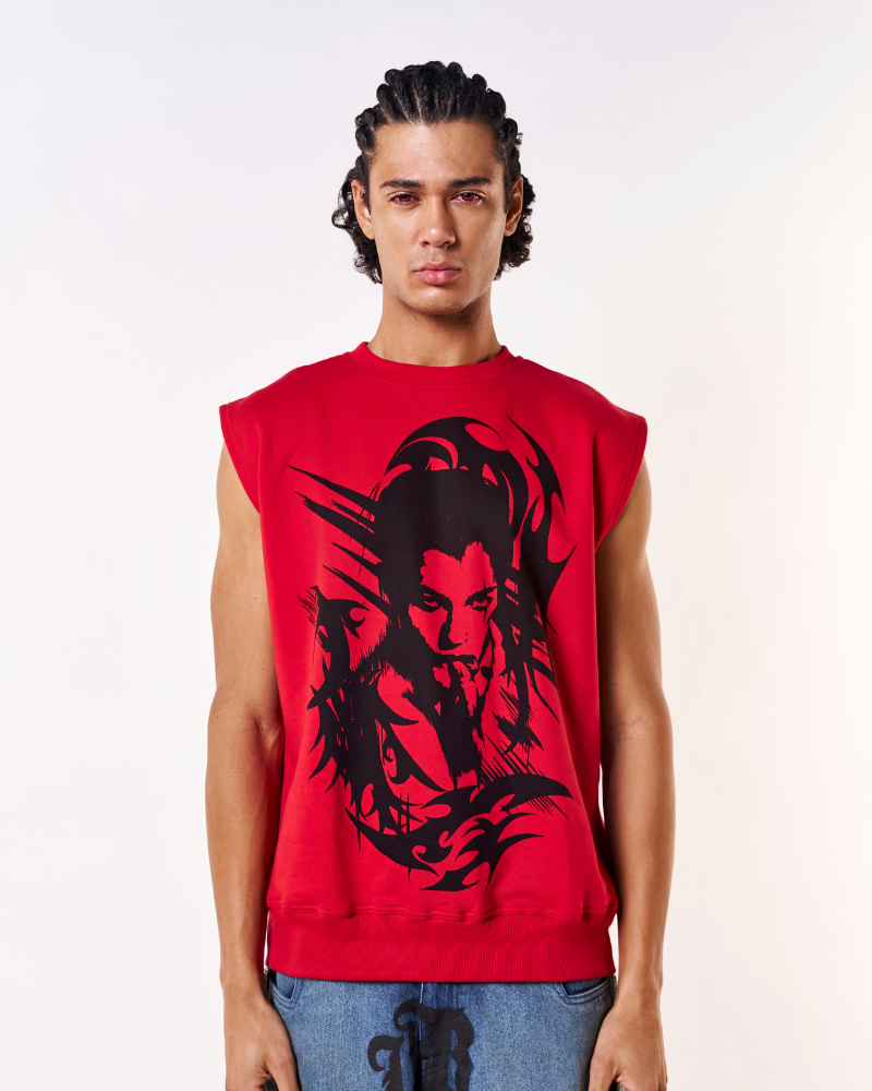 Phantom Oversized Sweatshirt- Red