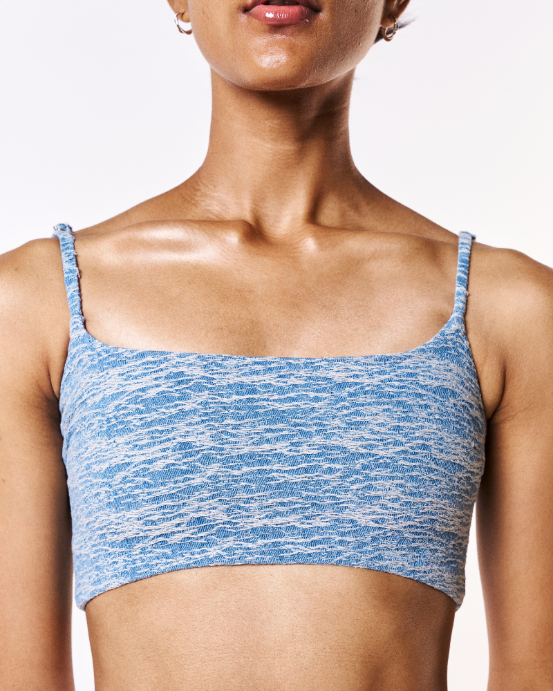 GHOST WASH DENIM BRA