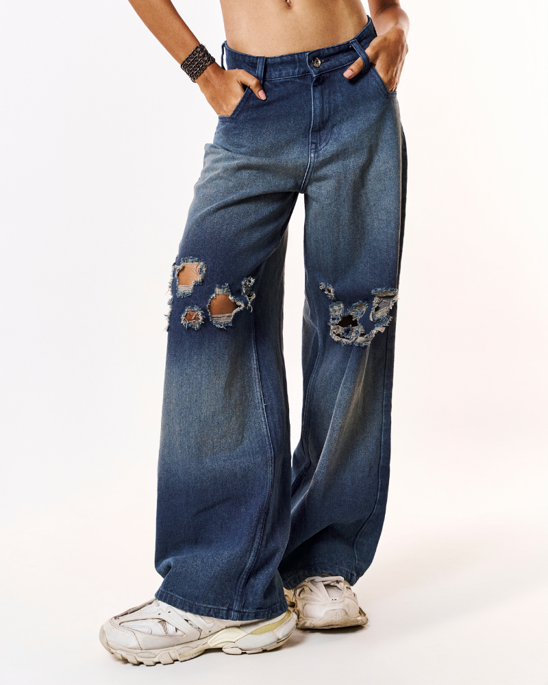 'DIRTY KNEES' DENIM JEANS [BAGGY FIT]