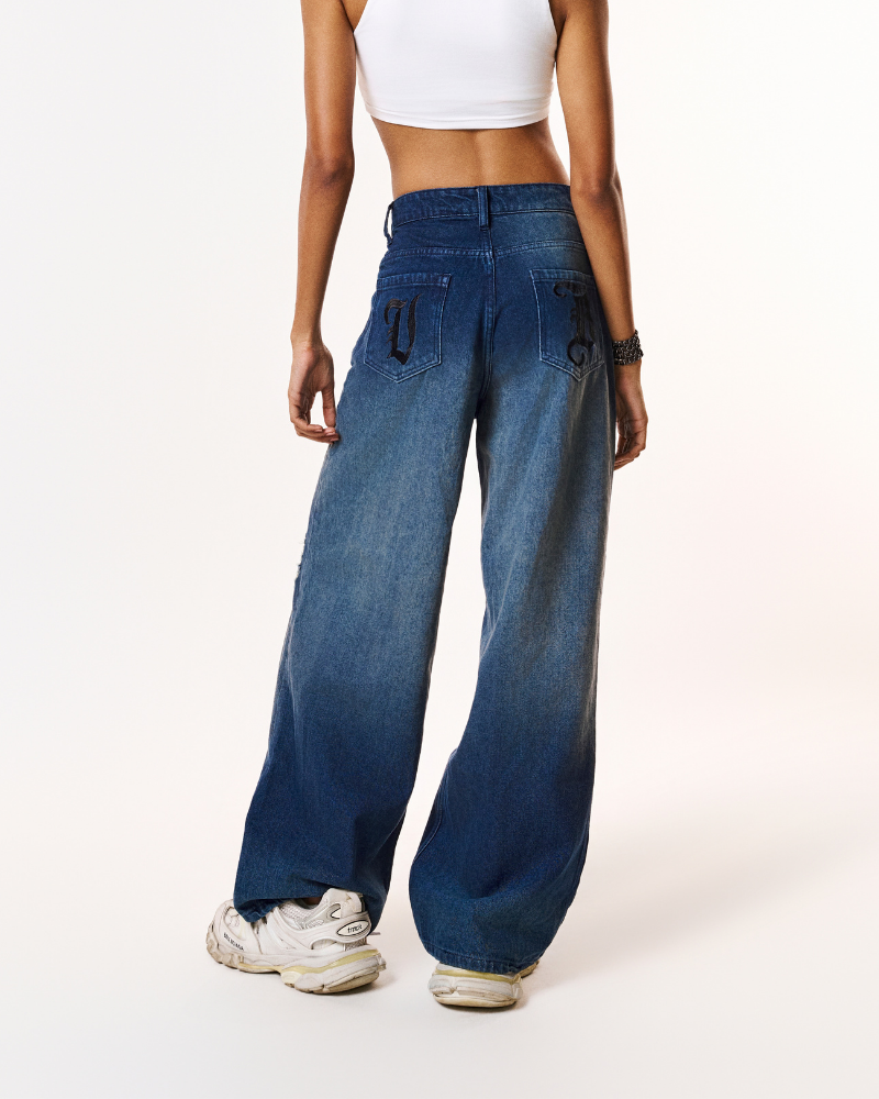 'DIRTY KNEES' DENIM JEANS [BAGGY FIT]