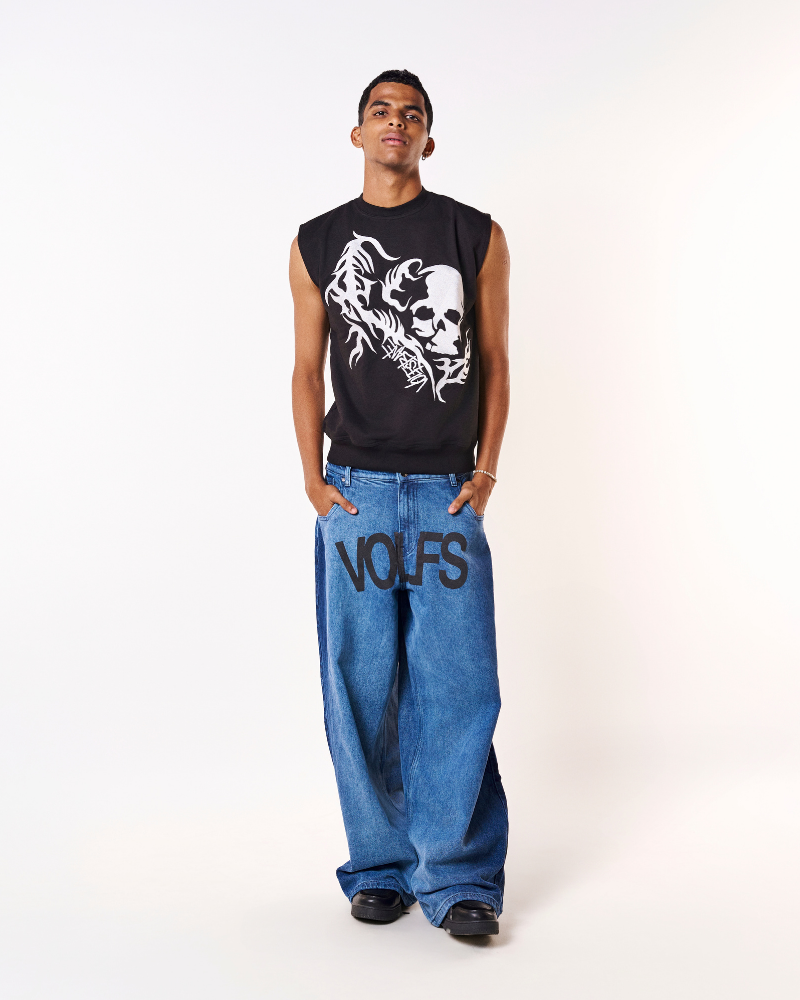 'VOLFS' DENIM JEANS [BAGGY FIT]