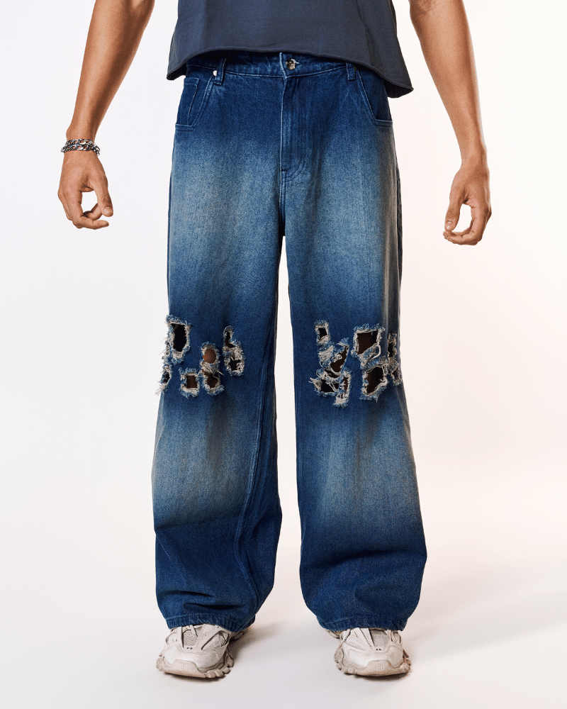 DIRTY KNEES [BAGGY DENIM]