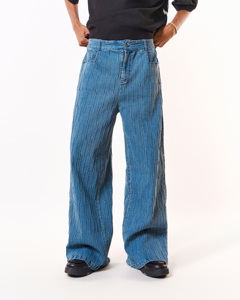 Oversized Knotted Denim Jeans