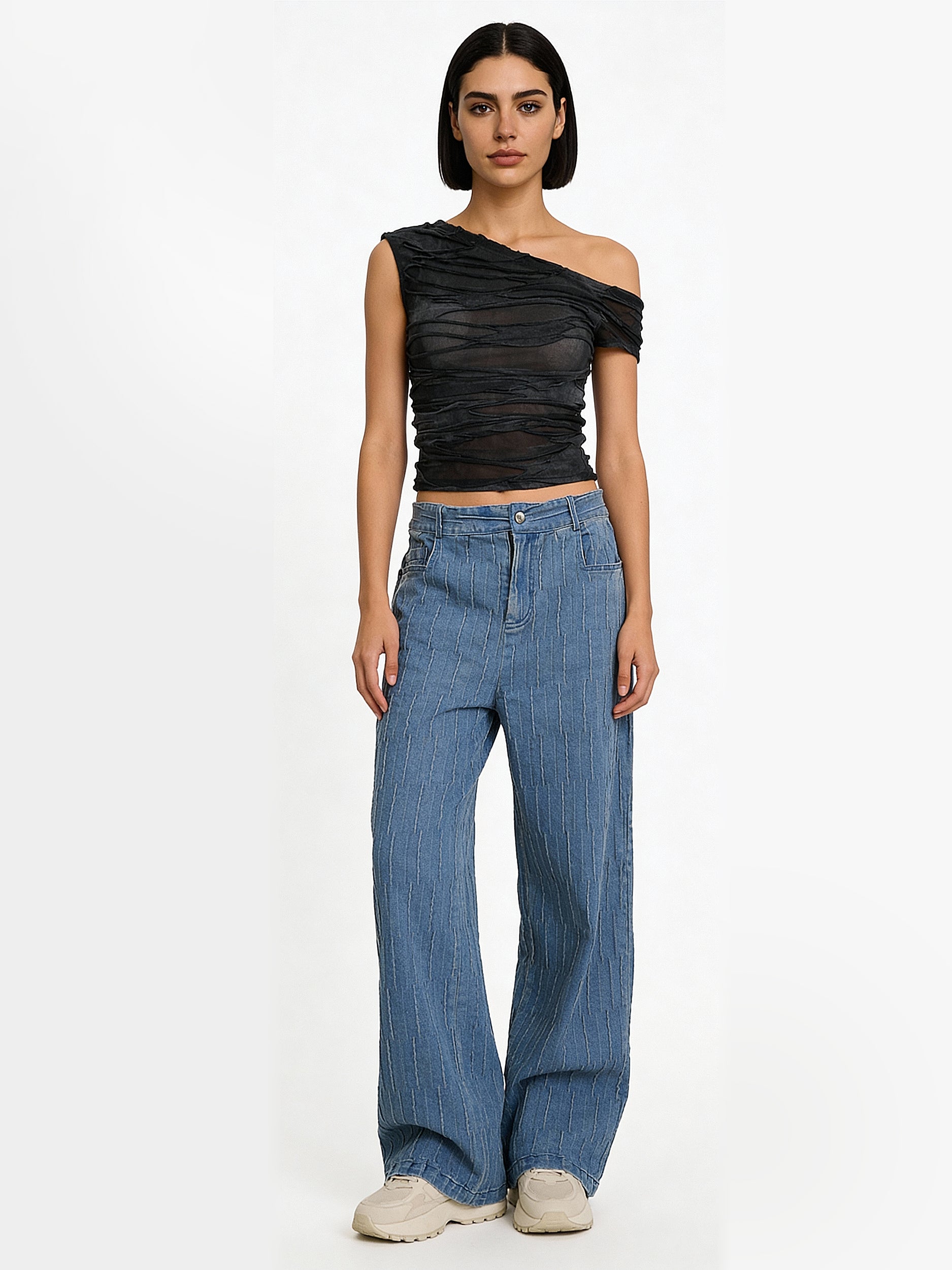 OFF SHOULDER TECHNO TOP