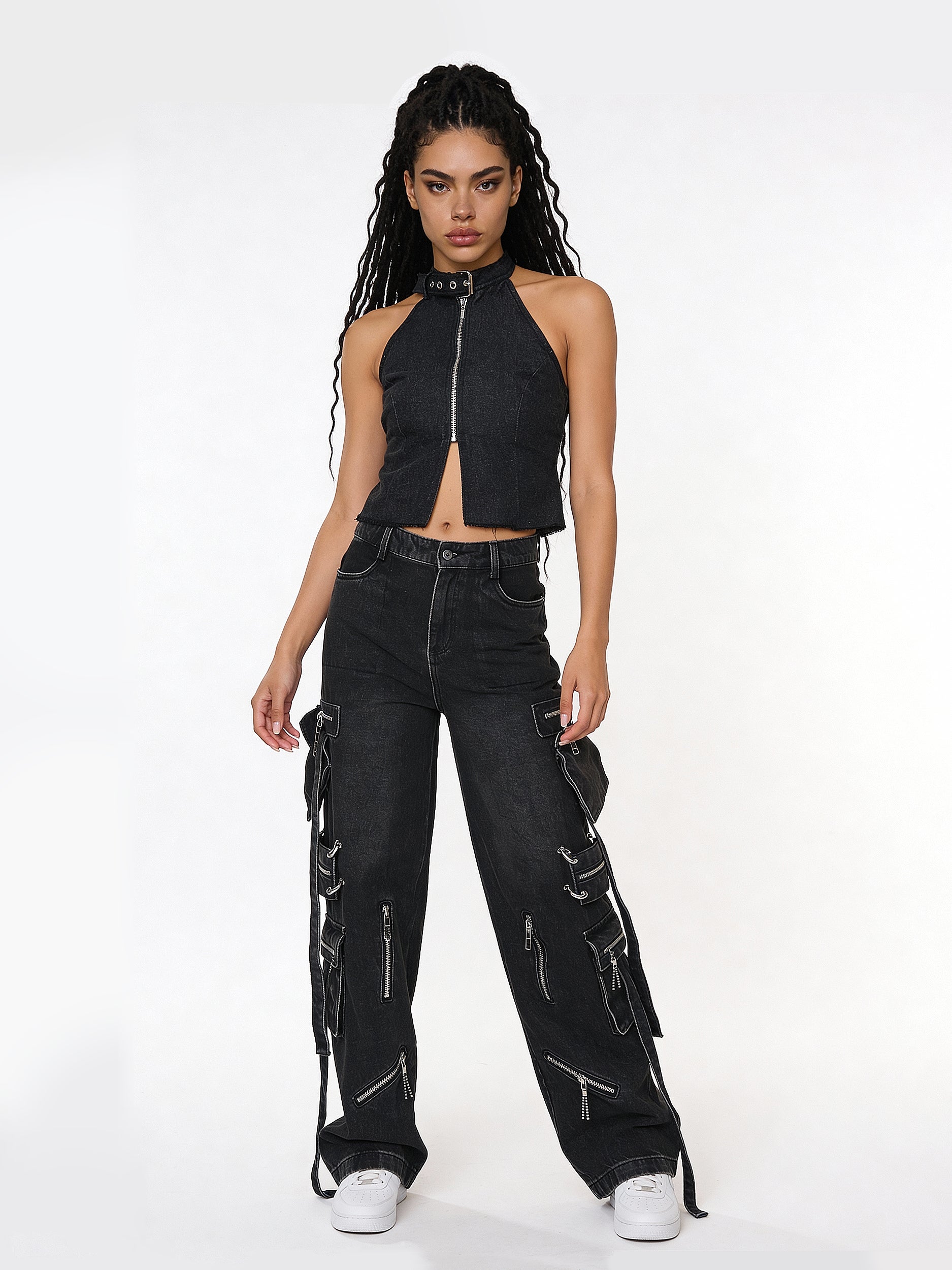 ECLIPSE BLACK DENIM CORSET