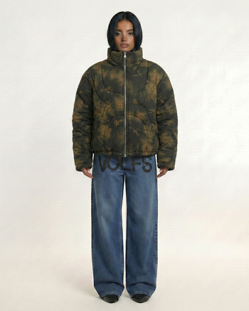 Off Duty Puffer Jacket (Olive Green & Mud)