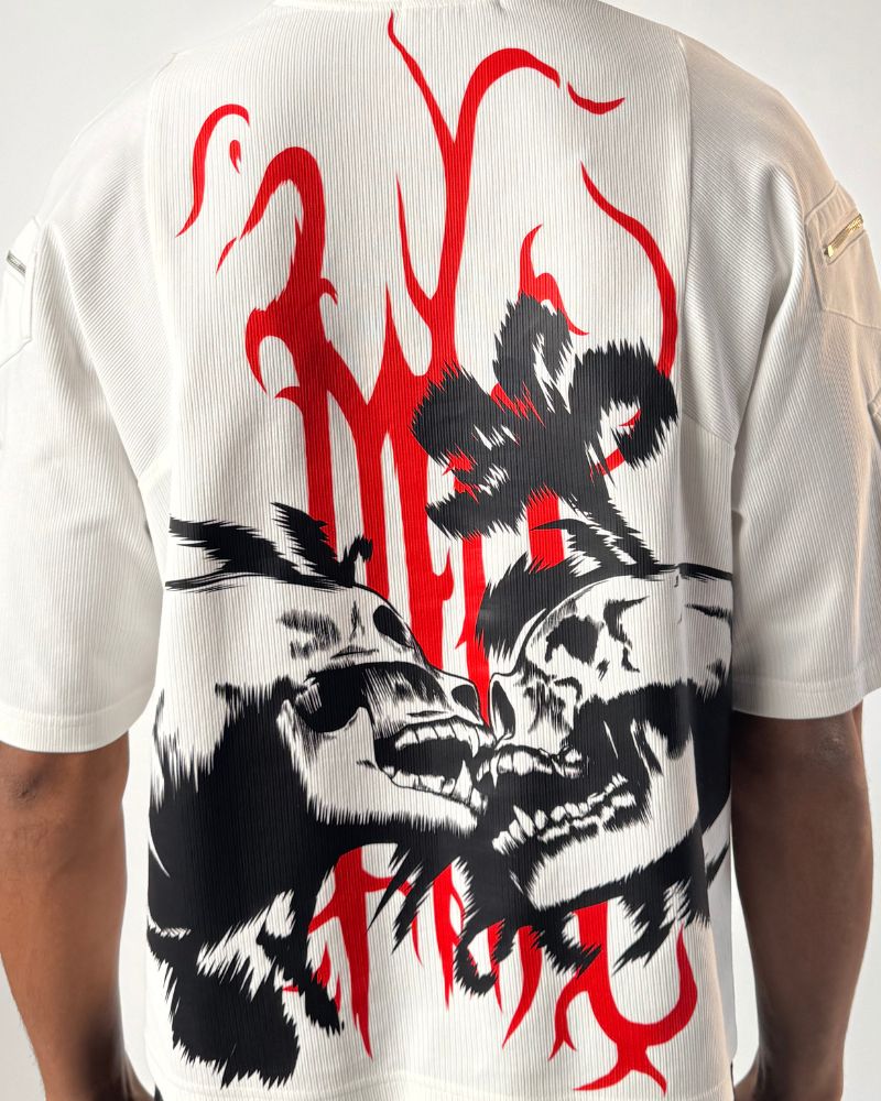 Utility Oversized T-Shirt White [Unisex]