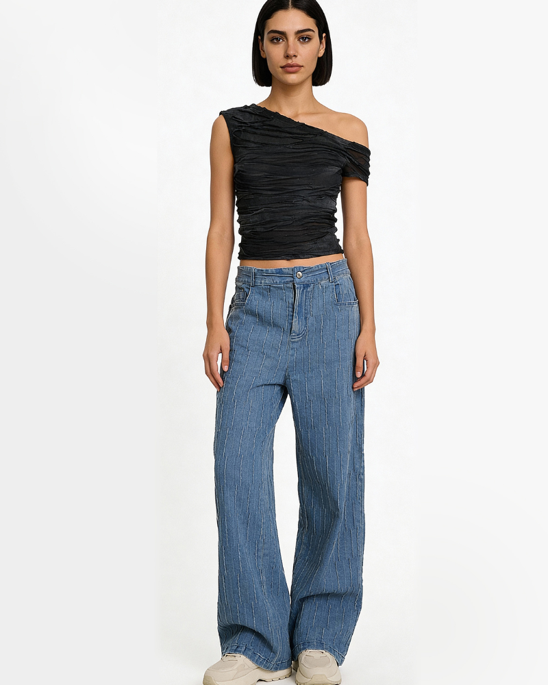 OFF SHOULDER TECHNO TOP