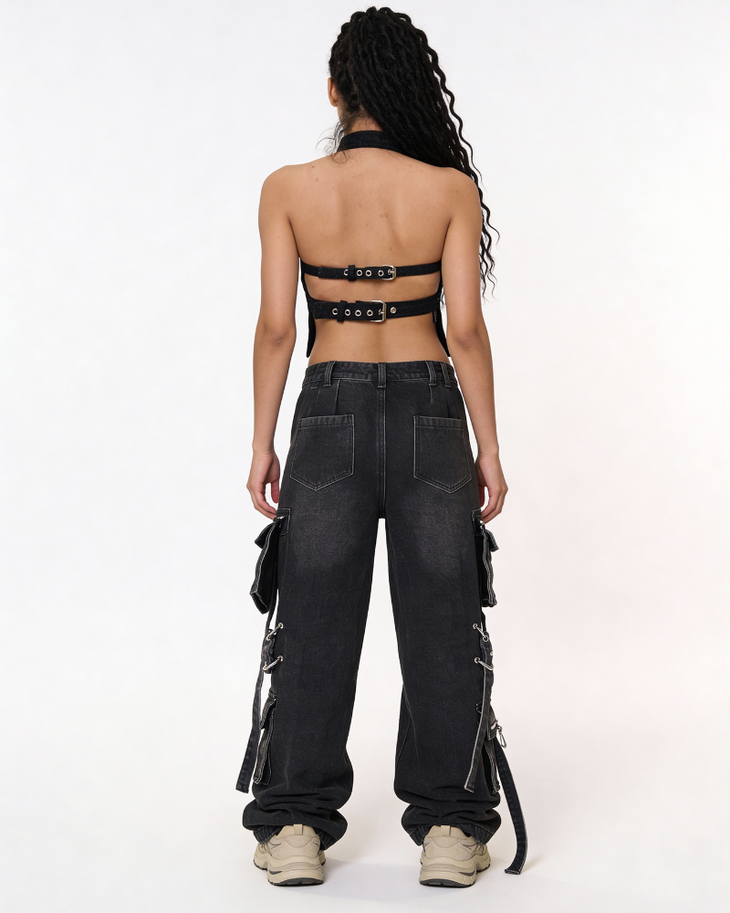 ECLIPSE BLACK DENIM CORSET